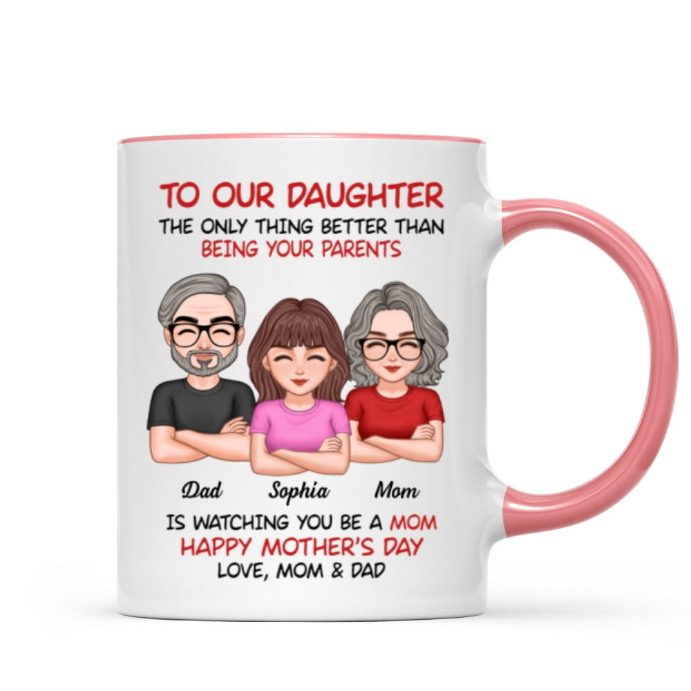 To Our Daughter From Parents Happy Mother‘s Day Personalized Mug