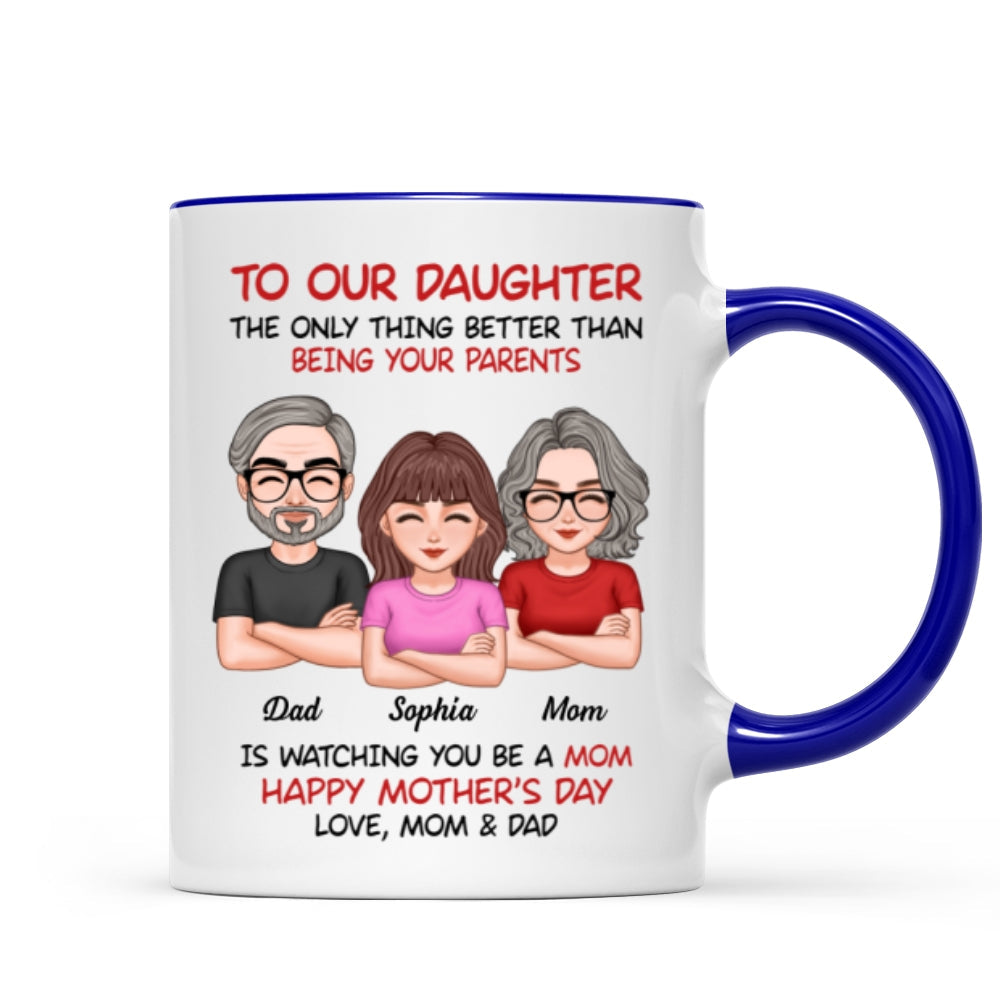 To Our Daughter From Parents Happy Mother‘s Day Personalized Mug