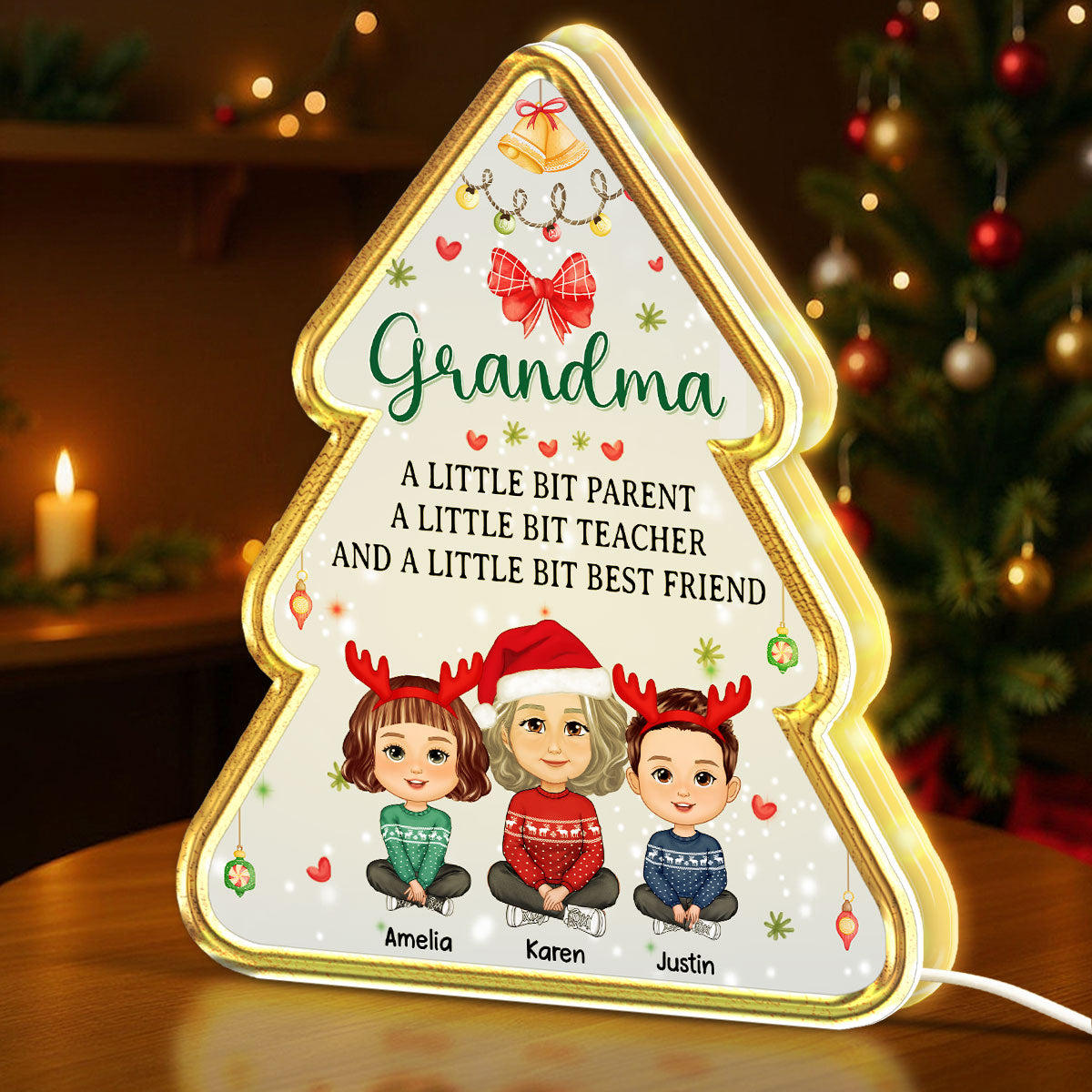 Grandma’s Christmas Tree of Memories – Personalized Light Box