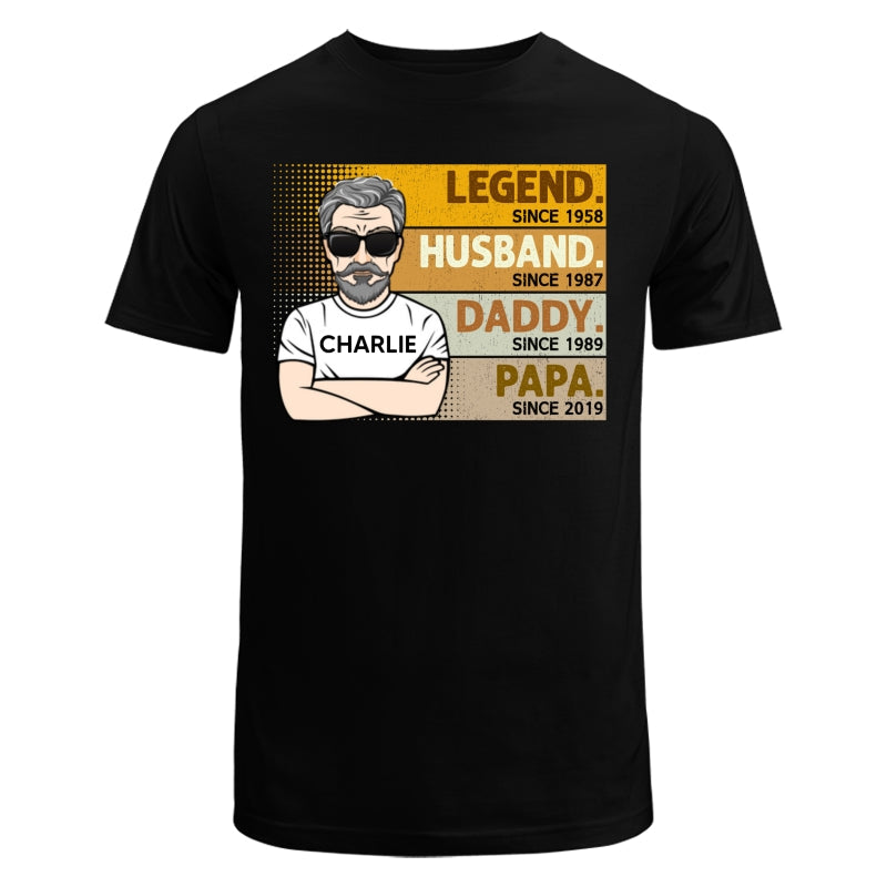 Retro The Legend Grandpa Gift For Grandpa Personalized Shirt