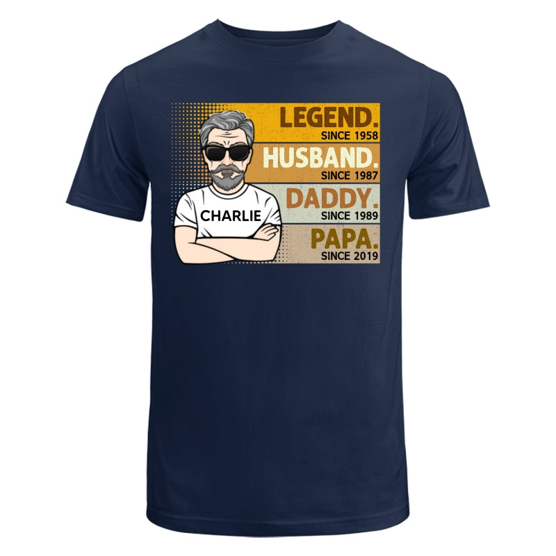 Retro The Legend Grandpa Gift For Grandpa Personalized Shirt