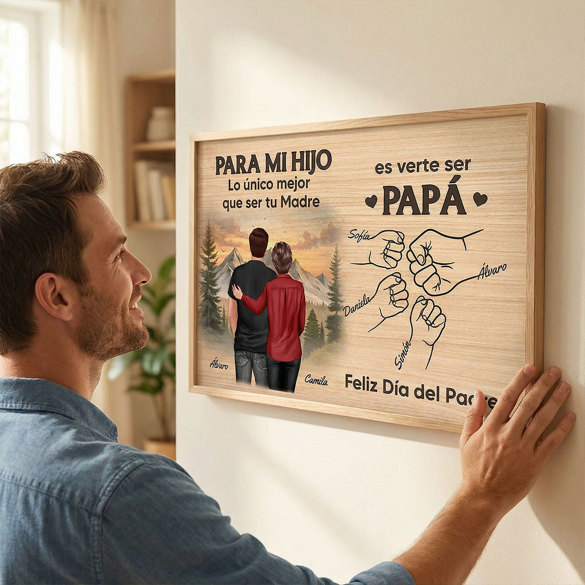 Da del Padre De Mam A Hijo Vindote Ser Pap - Personalized Poster - Father's Day Gift For Son