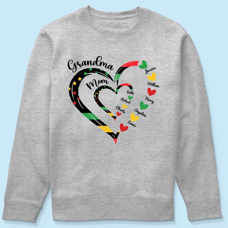 Juneteenth African American Flag Grandma Personalized Shirt
