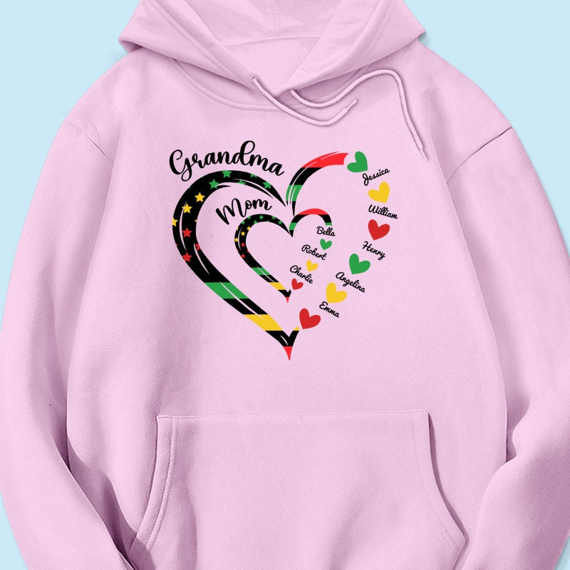Juneteenth African American Flag Grandma Personalized Shirt