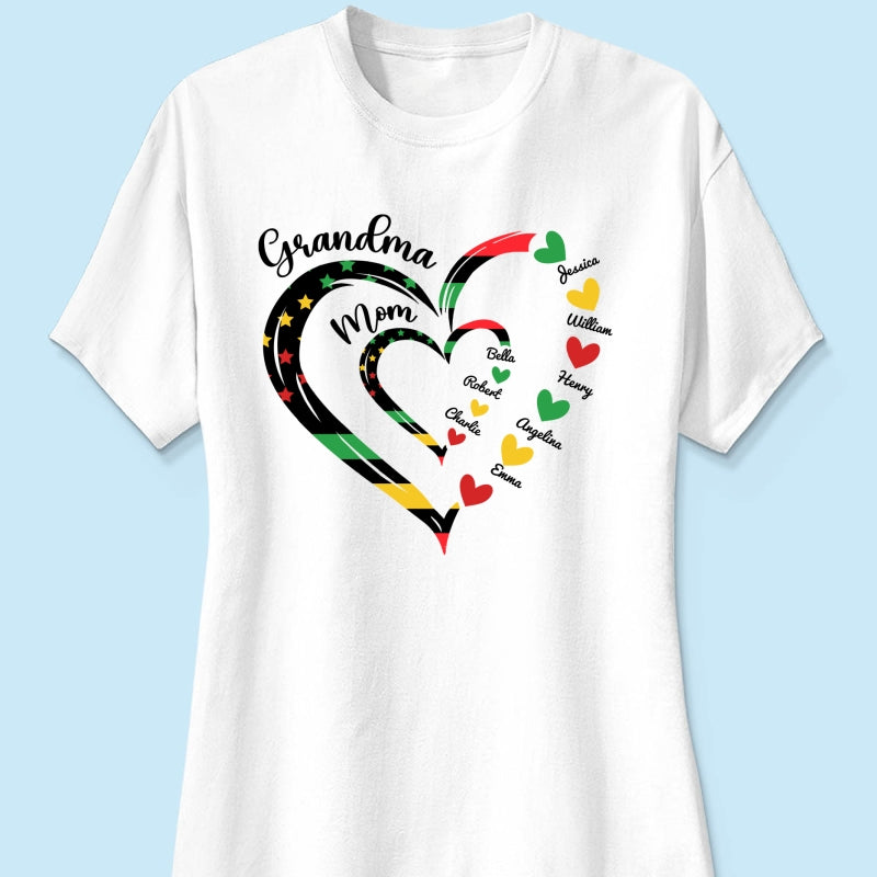 Juneteenth African American Flag Grandma Personalized Shirt