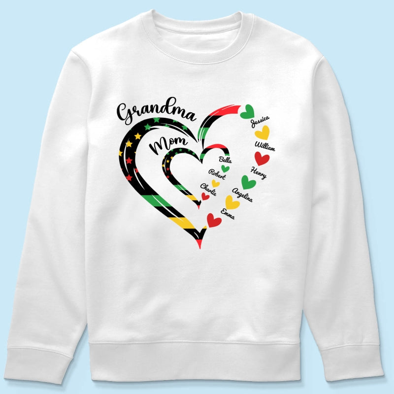 Juneteenth African American Flag Grandma Personalized Shirt