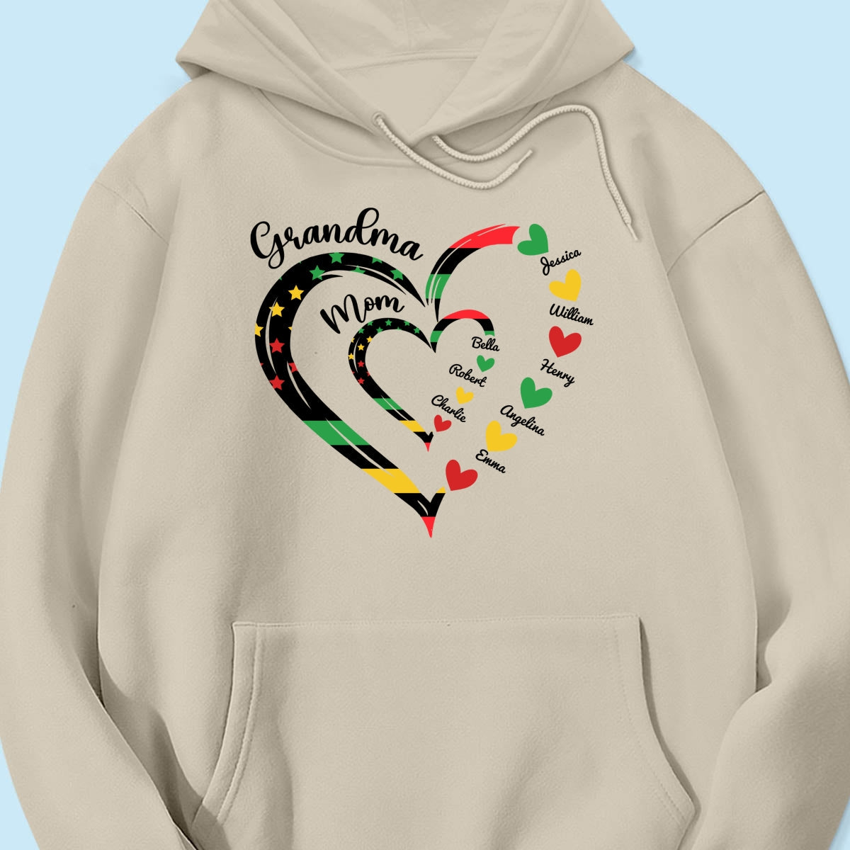 Juneteenth African American Flag Grandma Personalized Shirt