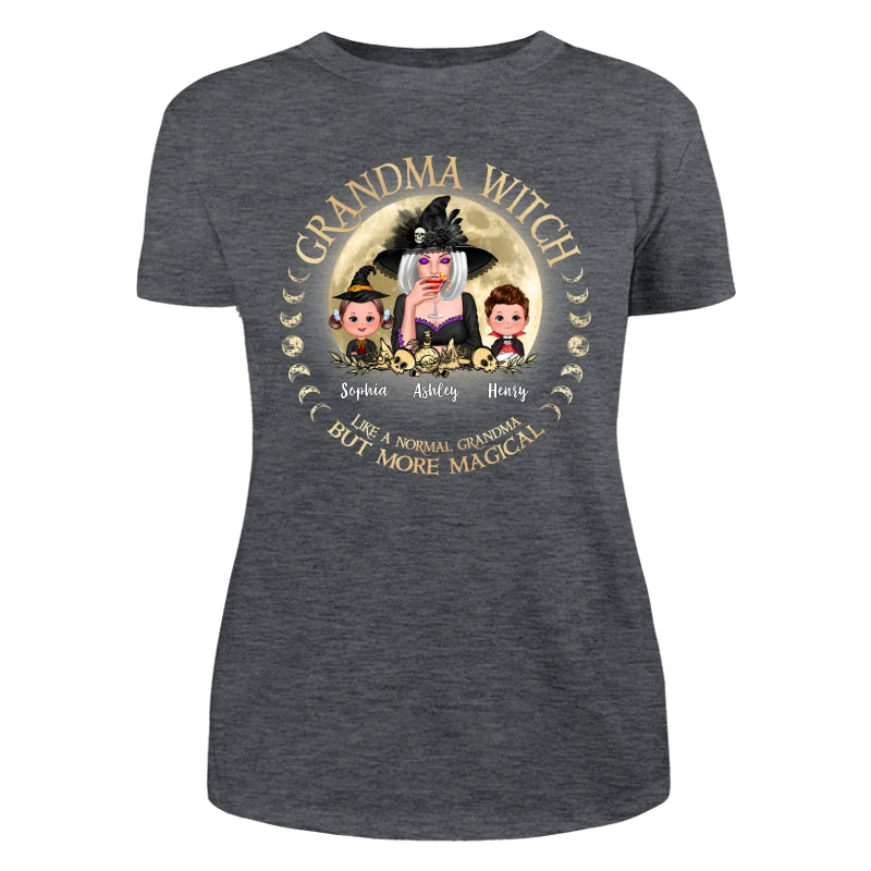 Grandma Mom Witch And Kids Circle Personalized Shirt