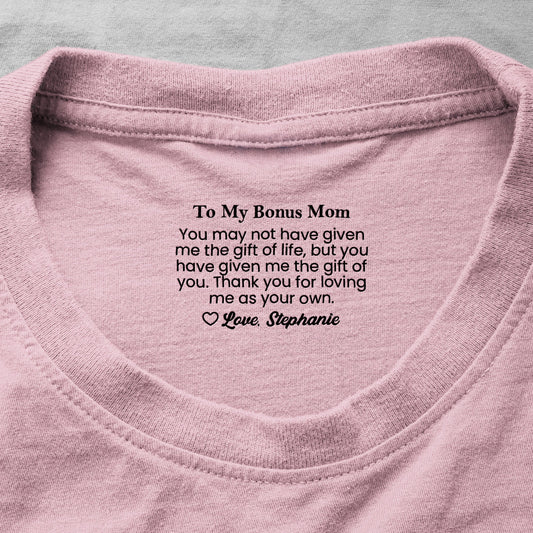 Father's Day Gifts, You Have Given Me The Gift Of You - Hidden Message Gift For Bonus Parents, Stepdad, Stepmom - Personalized Shirt