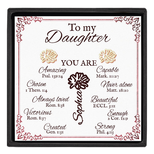 You Are Gift To My Daughter Gift - Personalized Stud Earrings