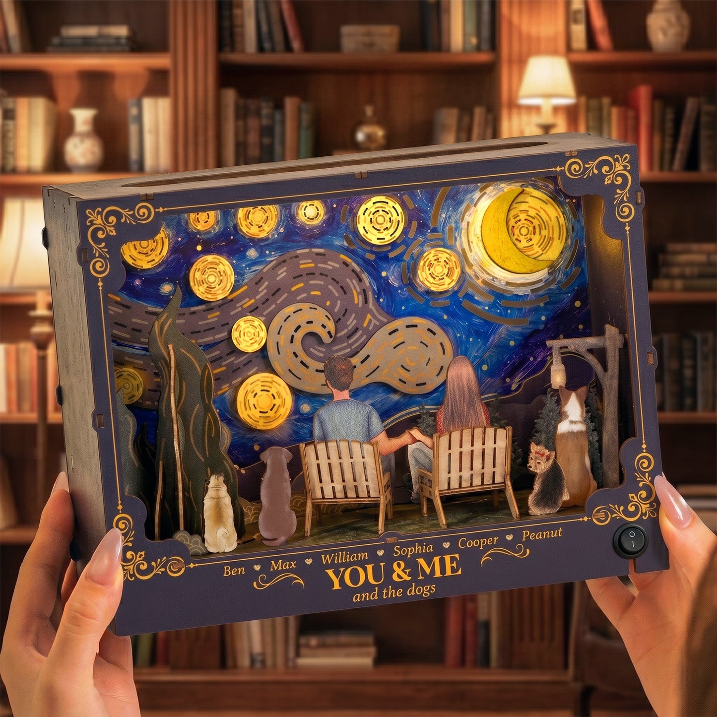 You & Me And The Dogs - Personalized DIY Book Nook Kit