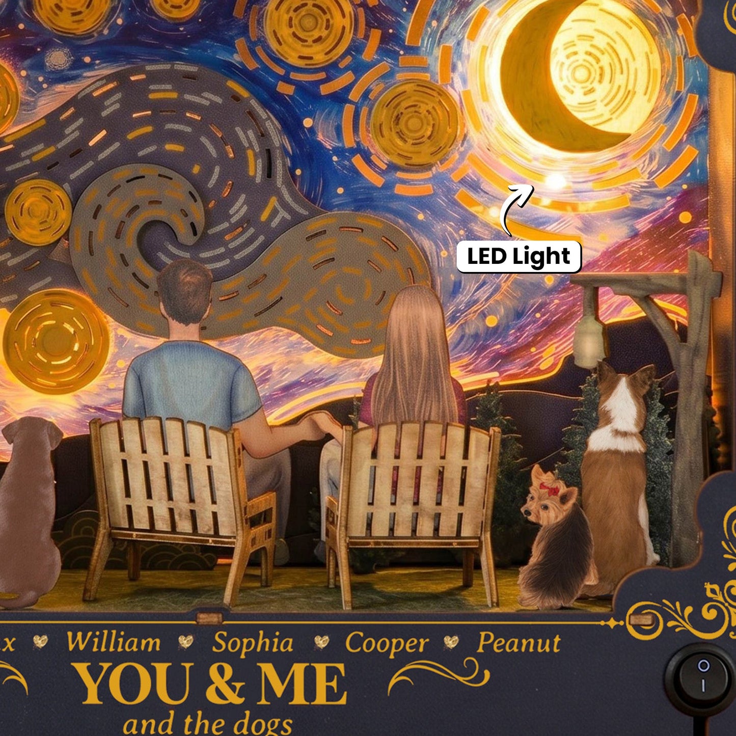 You & Me And The Dogs - Personalized DIY Book Nook Kit