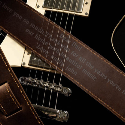 Father's Day Gifts, You've Filled Our Home With Beautiful Music - Personalized Leather Guitar Strap