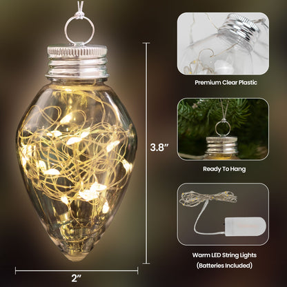 Your Light Will Always Shine In Our Hearts Memorial - Personalized Photo LED Christmas Light