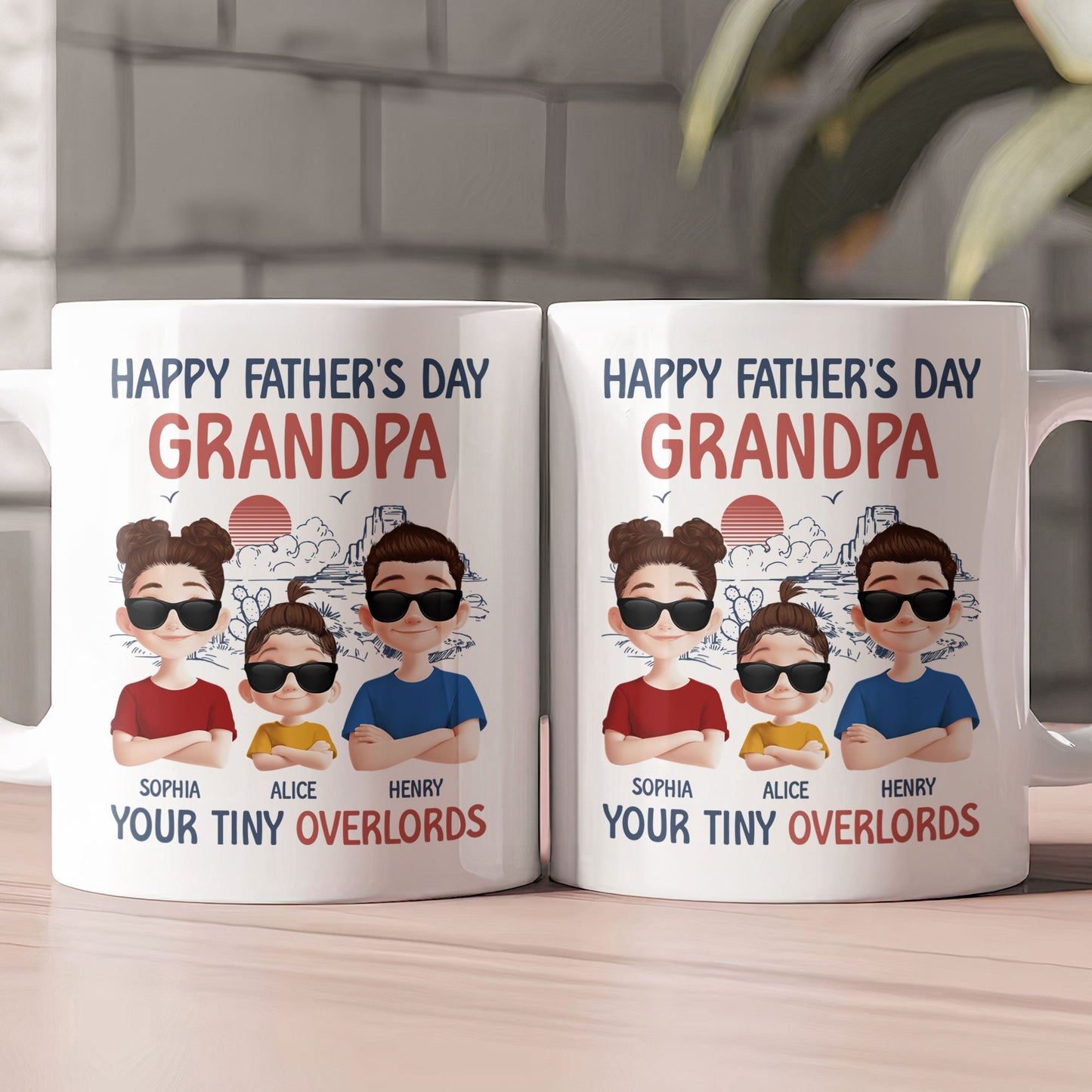 Father's Day Gifts, Your Tiny Overlords - Personalized Mug