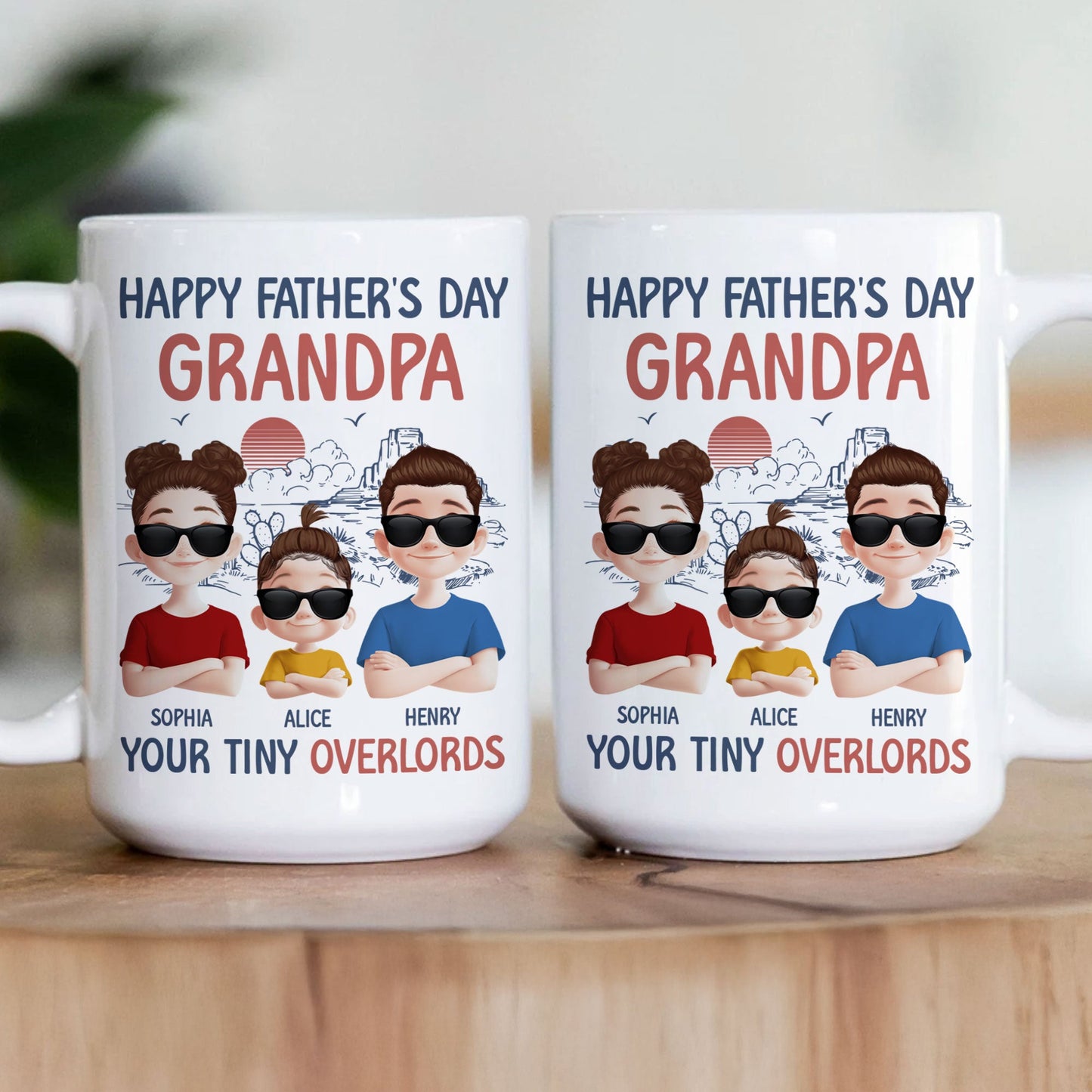 Father's Day Gifts, Your Tiny Overlords - Personalized Mug