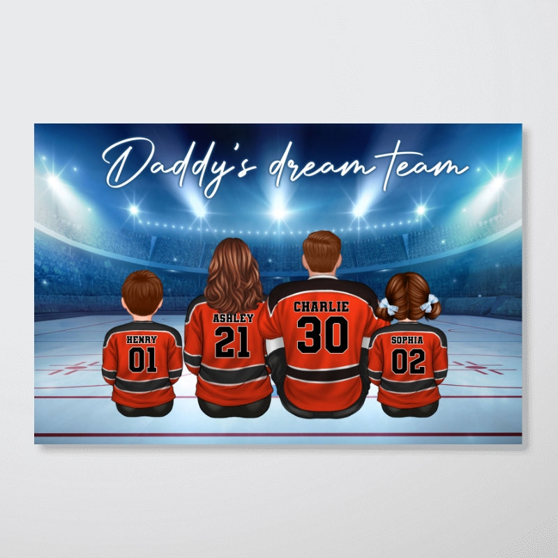 Hockey Team - Personalized Poster - Gift For Dad, Gift For Husband, Gift For Grandpa