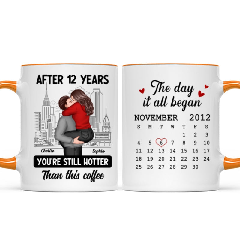 You're Still Hotter Than This Coffee Calendar Anniversary Gift For Couple  Gift Personalized Mug