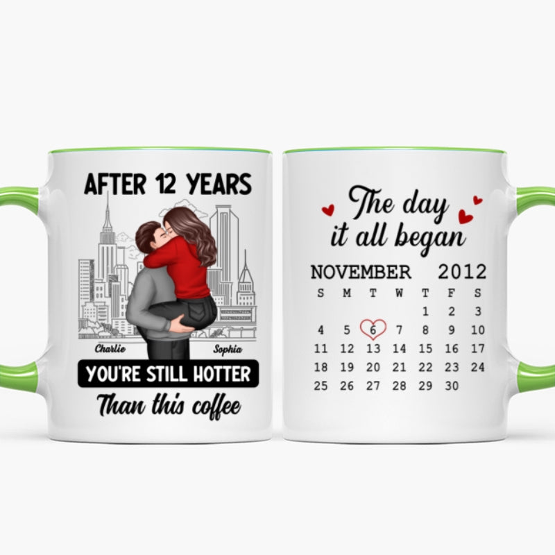 You're Still Hotter Than This Coffee Calendar Anniversary Gift For Couple  Gift Personalized Mug