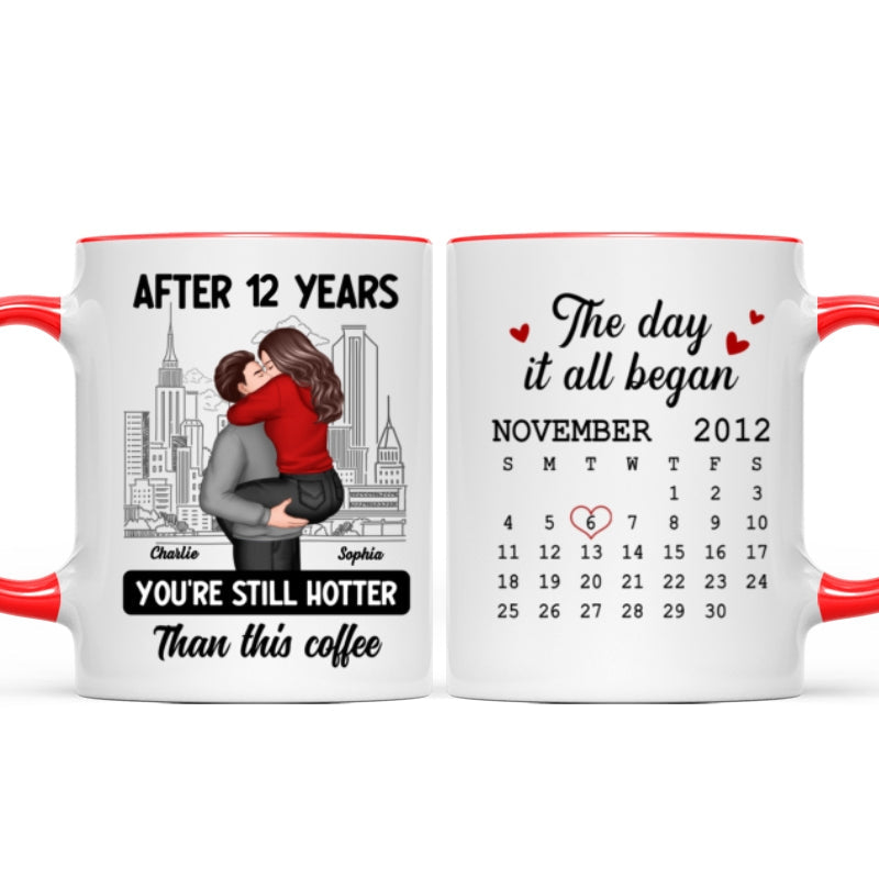 You're Still Hotter Than This Coffee Calendar Anniversary Gift For Couple  Gift Personalized Mug