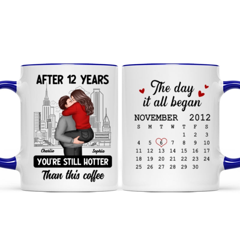 You're Still Hotter Than This Coffee Calendar Anniversary Gift For Couple  Gift Personalized Mug