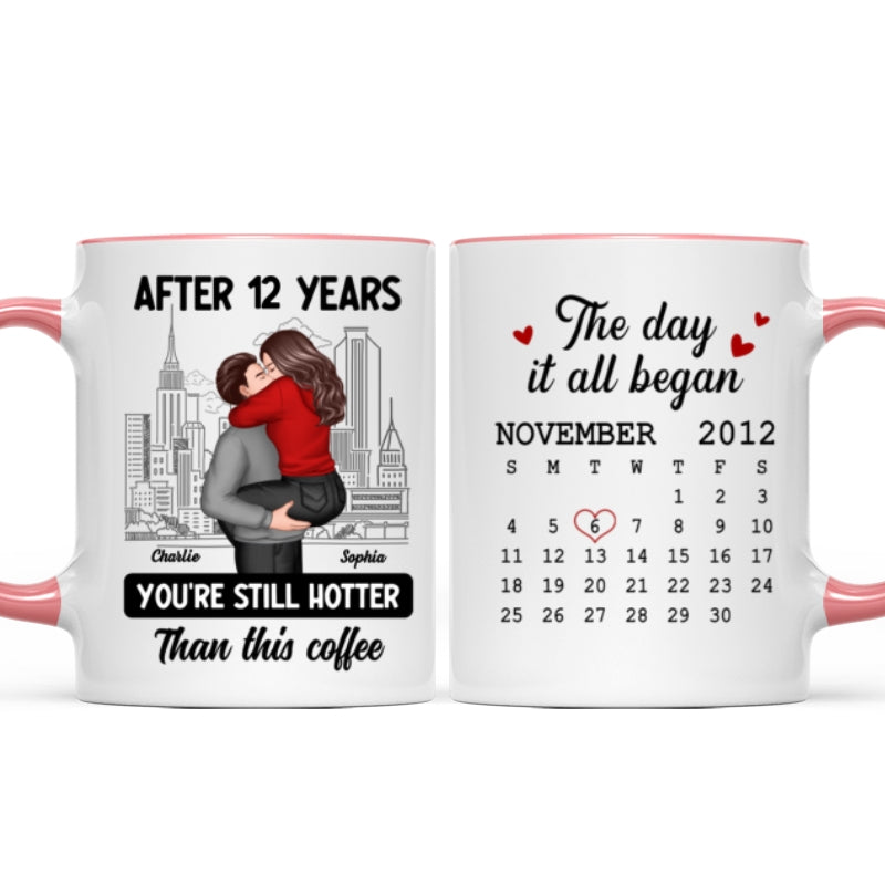 You're Still Hotter Than This Coffee Calendar Anniversary Gift For Couple  Gift Personalized Mug