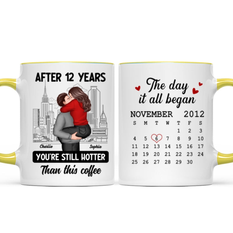 You're Still Hotter Than This Coffee Calendar Anniversary Gift For Couple  Gift Personalized Mug