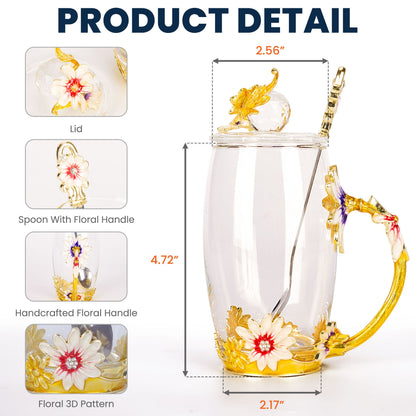 You Are Gifts - Personalized Enamel Flower Tea Cup