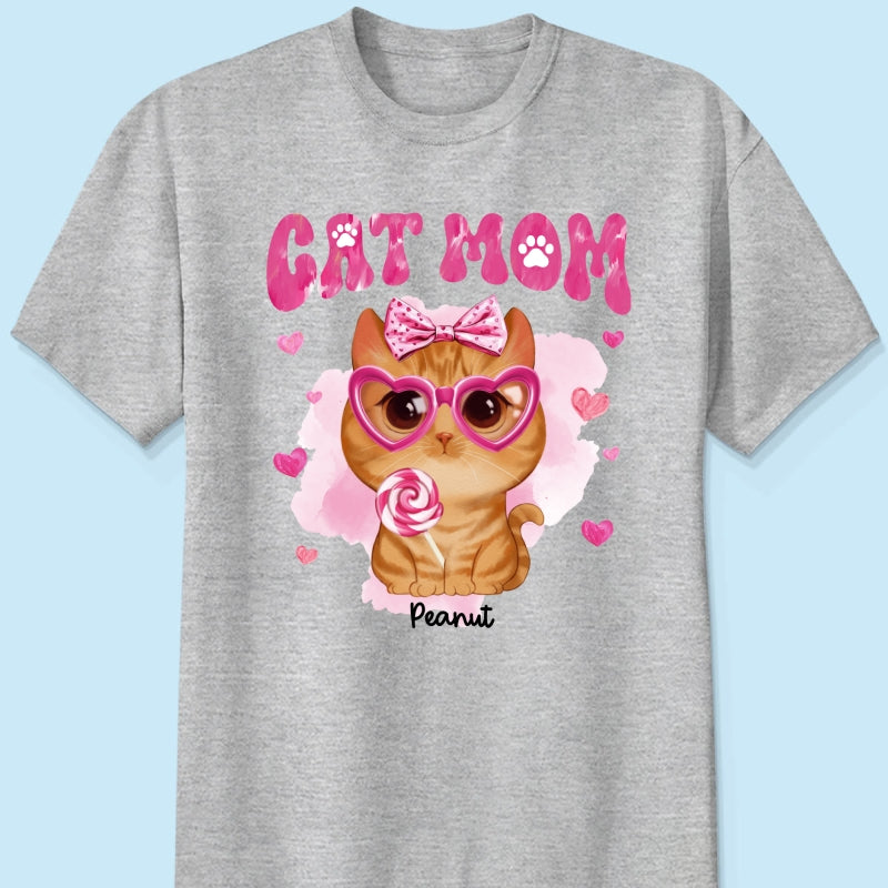 Watercolor Cute Cats Cat Mom Personalized Shirt,  Gift For Cat Lovers, Cat Moms