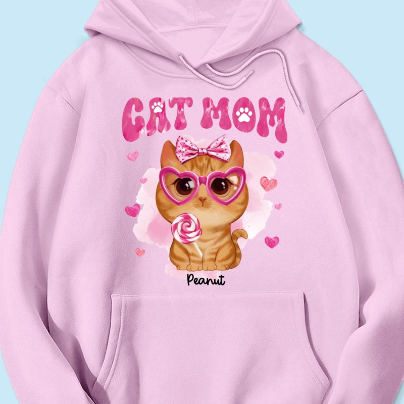 Watercolor Cute Cats Cat Mom Personalized Shirt,  Gift For Cat Lovers, Cat Moms