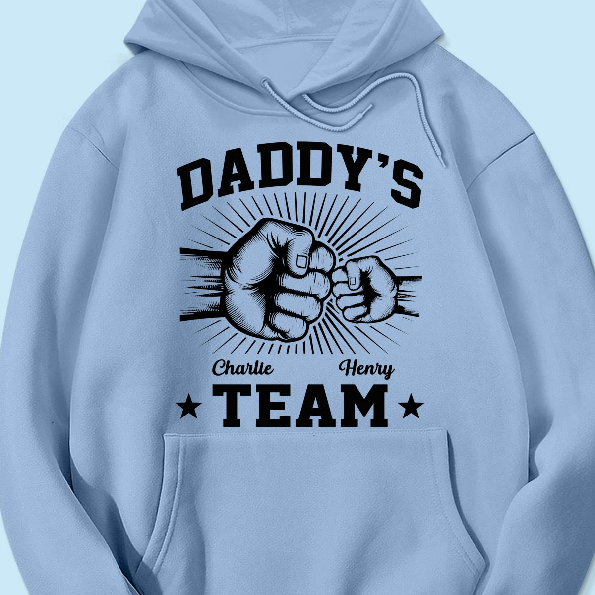 Daddy‘s Team Fist Bump Gift For Dad Personalized Shirt