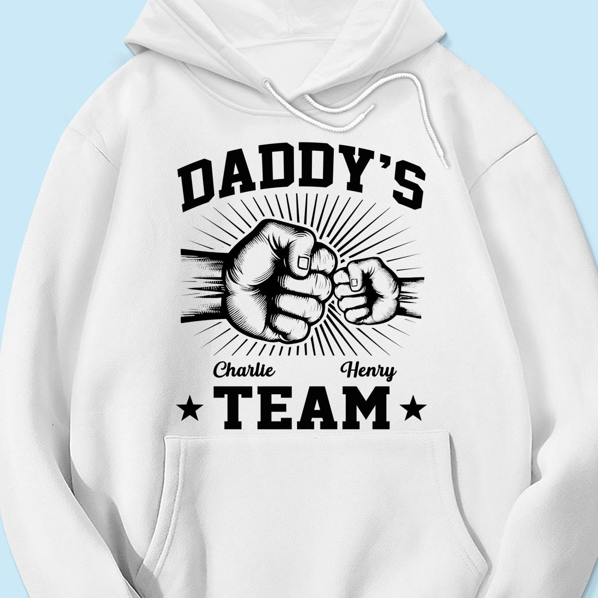 Daddy‘s Team Fist Bump Gift For Dad Personalized Shirt