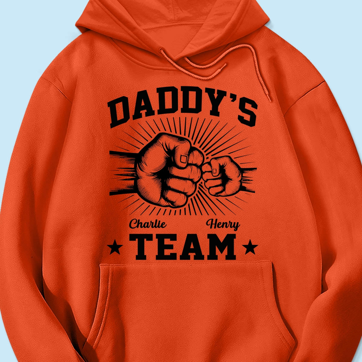 Daddy‘s Team Fist Bump Gift For Dad Personalized Shirt