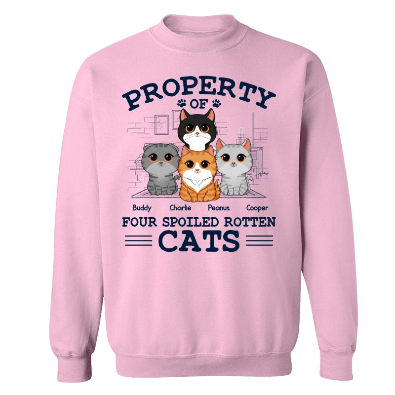 Property Of Spoiled Rotten Cats Personalized Shirt