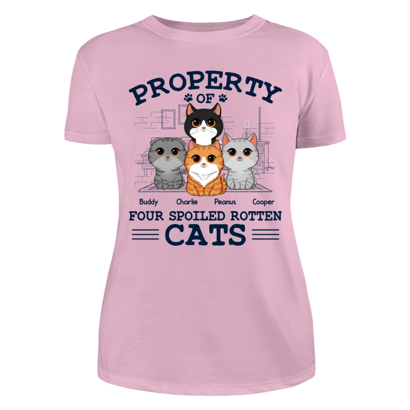 Property Of Spoiled Rotten Cats Personalized Shirt