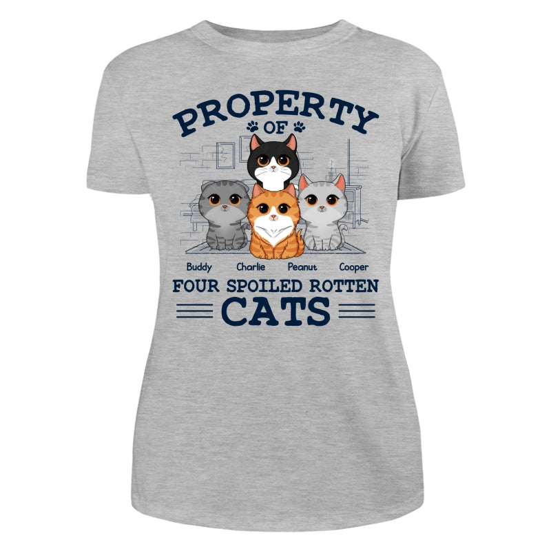 Property Of Spoiled Rotten Cats Personalized Shirt