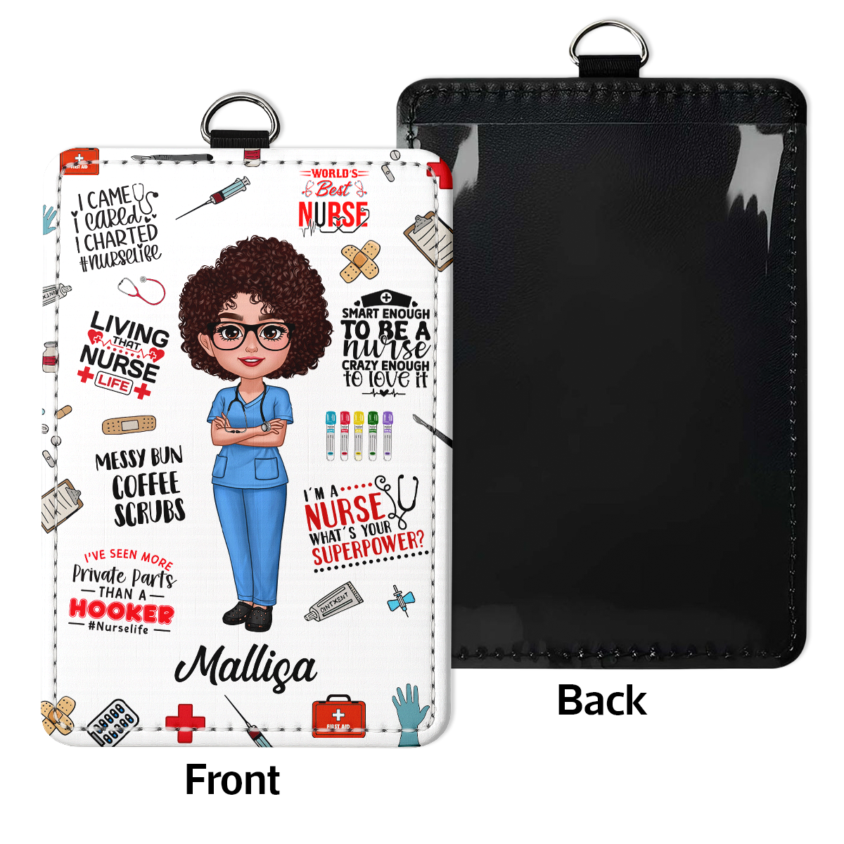 Nurse Affirmation Personalized ID Badge Holder, Gift For Nurse