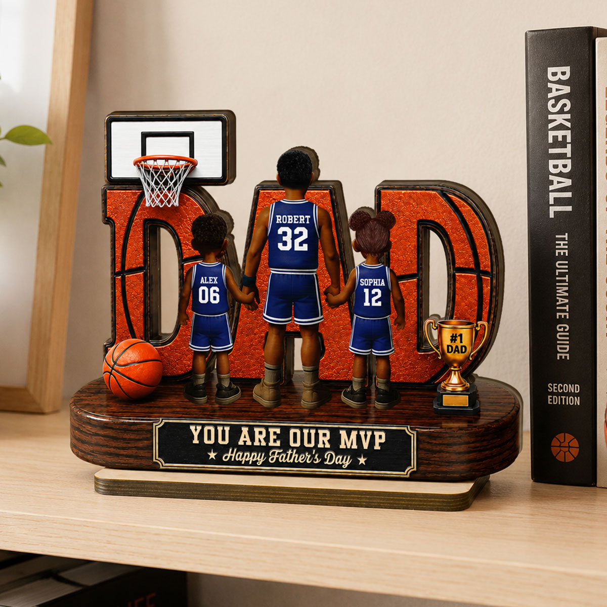 [UP TO 39% OFF] - Basketball Dad Legend You Are Our MVP - Personalized 2-Layered Wooden Plaque - Unique  Gift For Dad, Husband, Basketball Fans