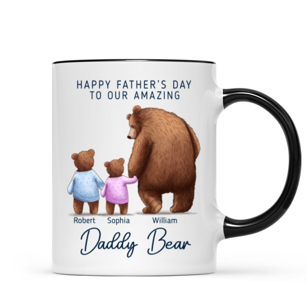 Happy Father‘s Day To Amazing Daddy Bear Personalized Mug