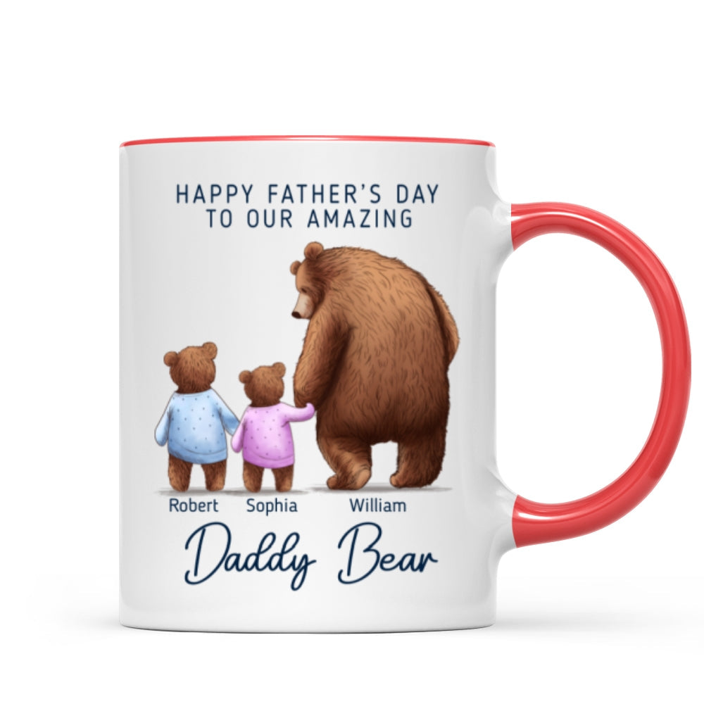 Happy Father‘s Day To Amazing Daddy Bear Personalized Mug