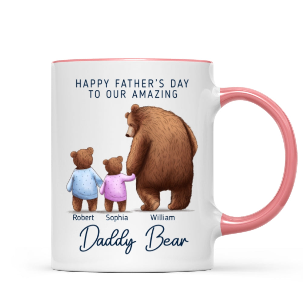 Happy Father‘s Day To Amazing Daddy Bear Personalized Mug
