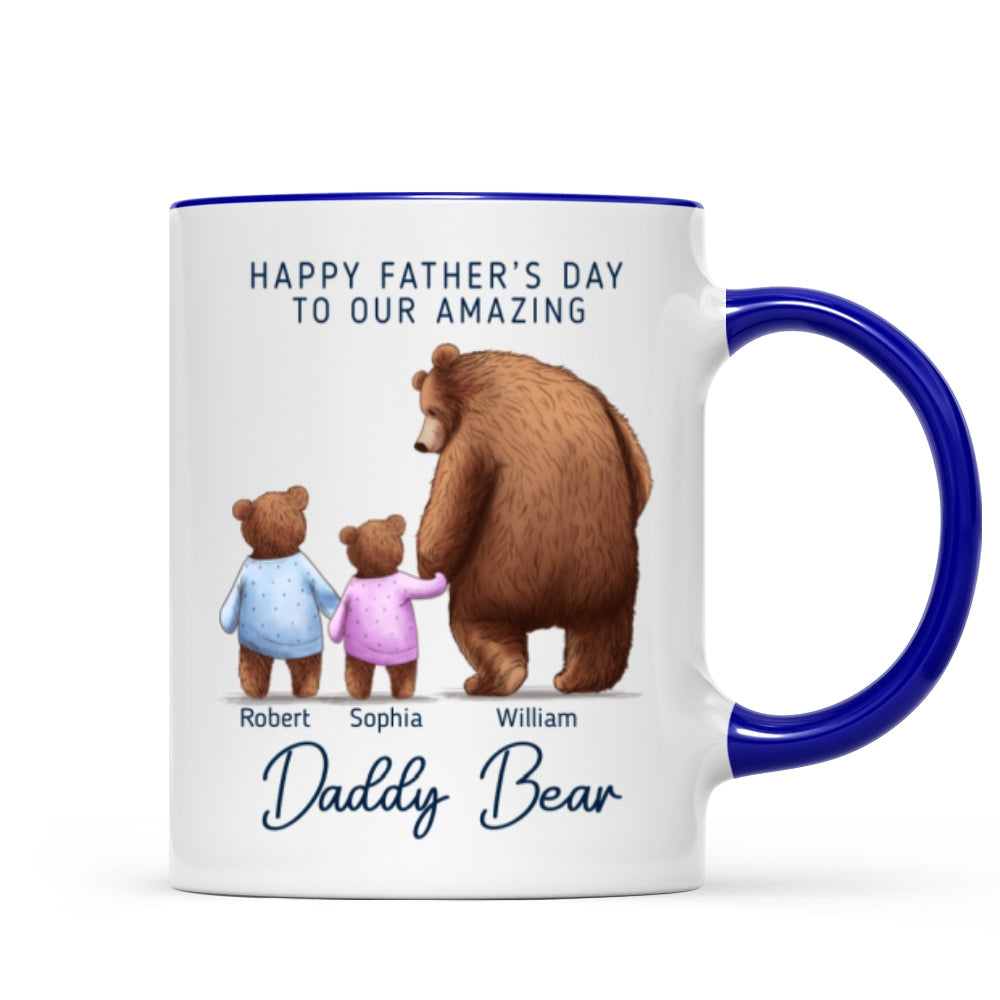 Happy Father‘s Day To Amazing Daddy Bear Personalized Mug