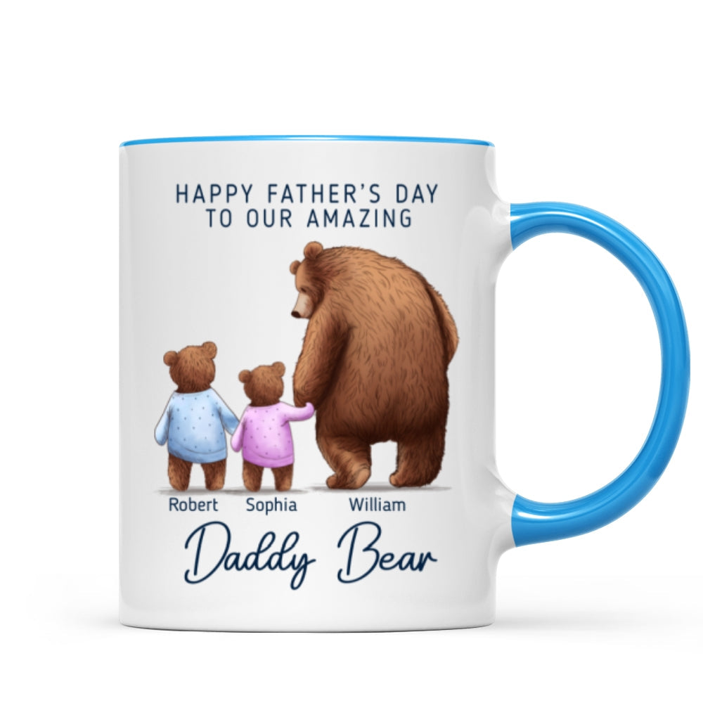 Happy Father‘s Day To Amazing Daddy Bear Personalized Mug