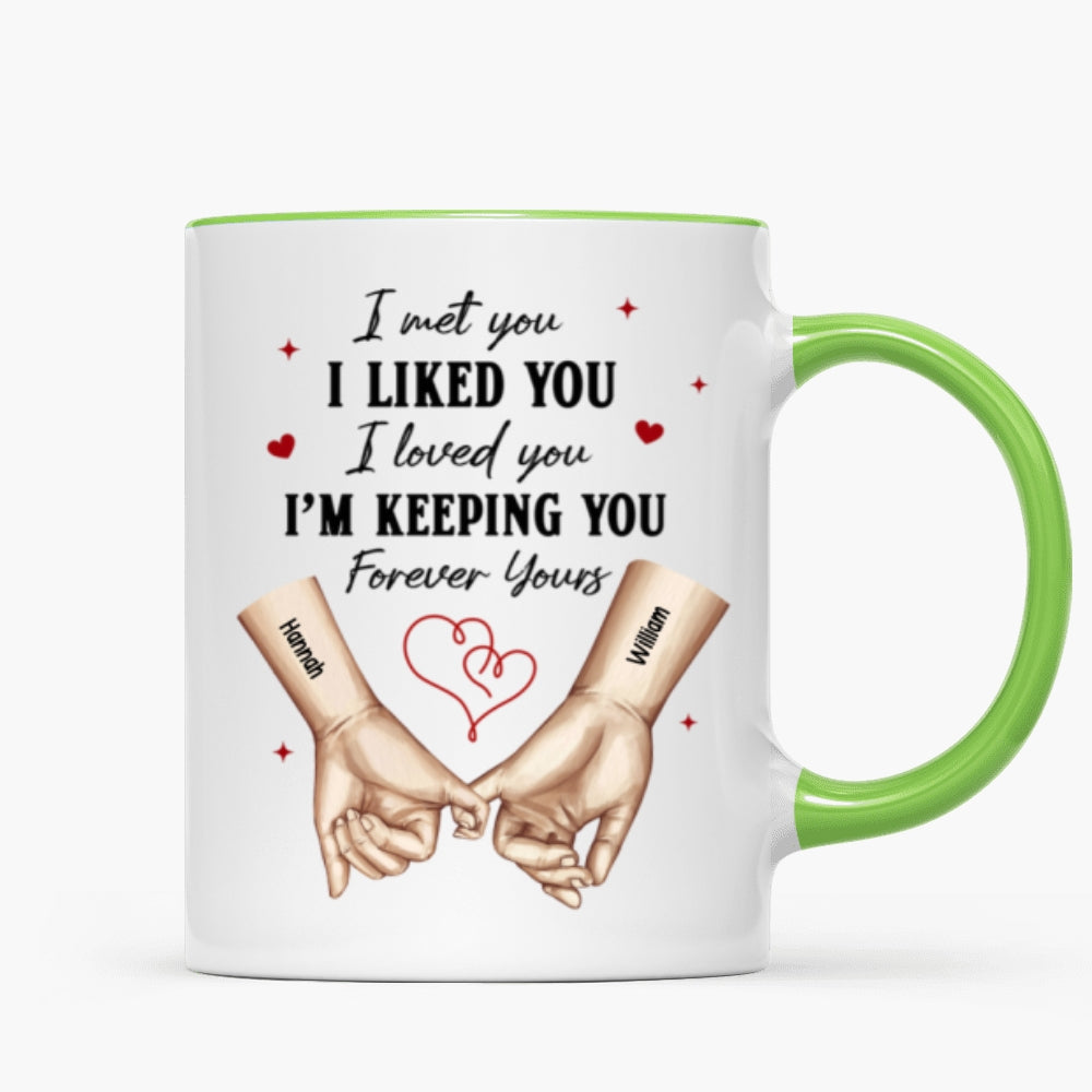 Personalized Couple Pinky Promise Hands,  Gift, Anniversary Gift for Couples