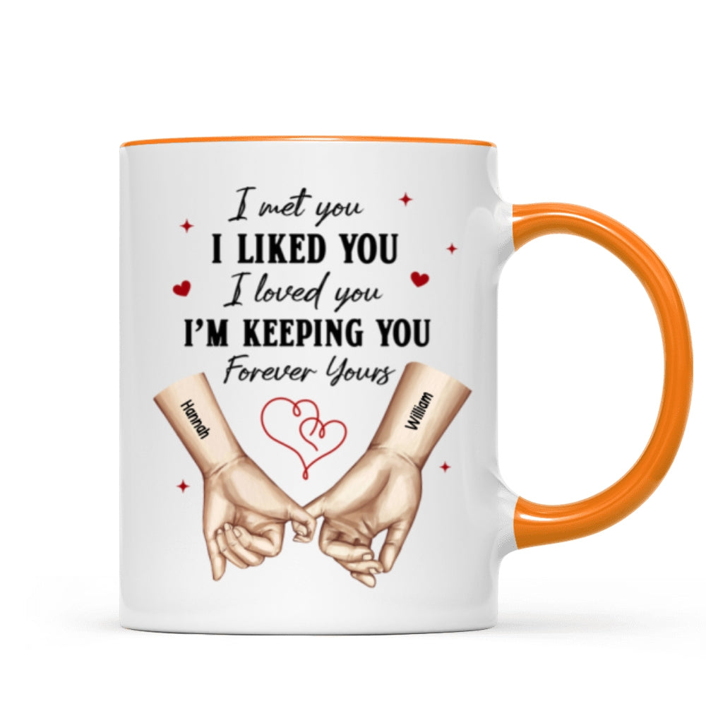 Personalized Couple Pinky Promise Hands,  Gift, Anniversary Gift for Couples