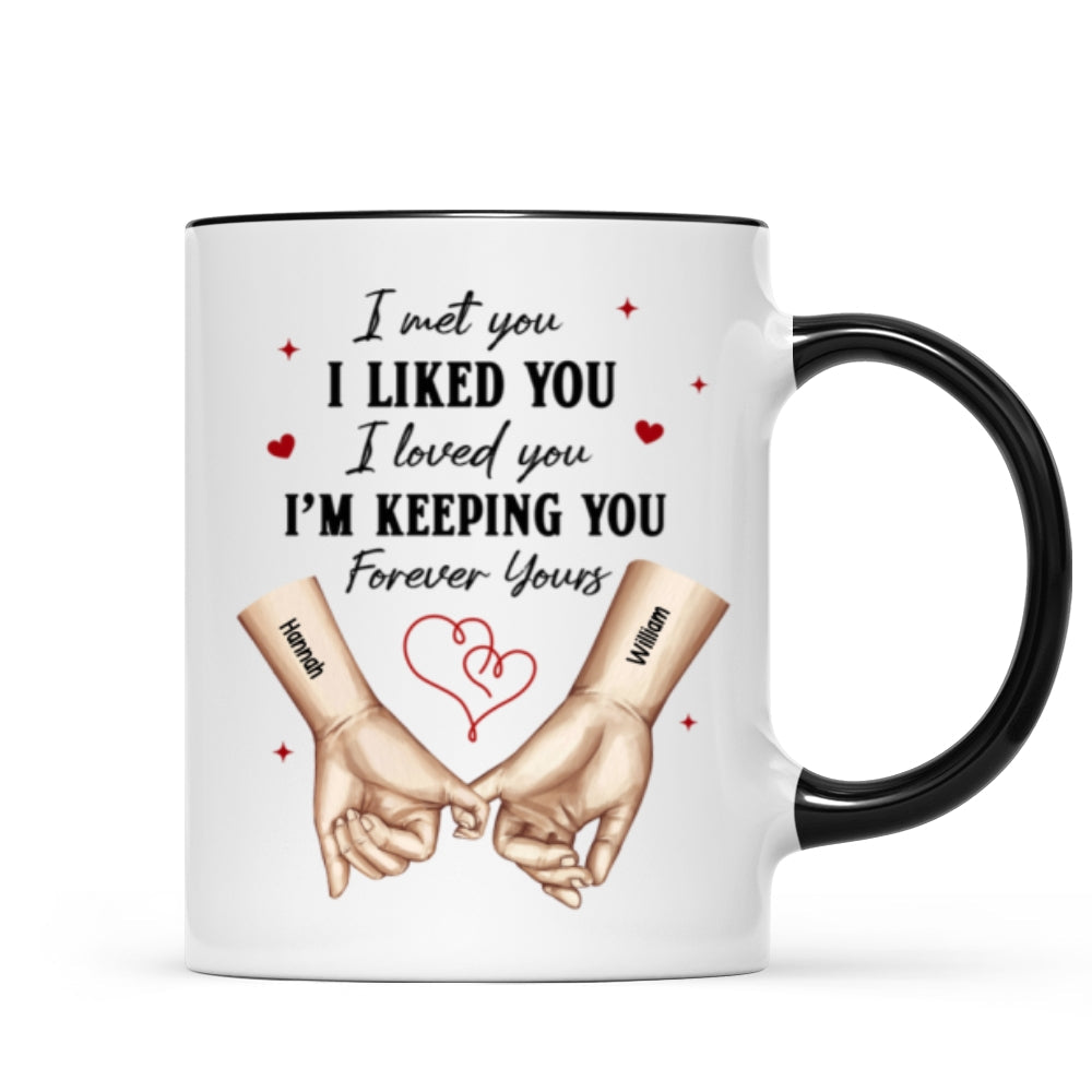 Personalized Couple Pinky Promise Hands,  Gift, Anniversary Gift for Couples