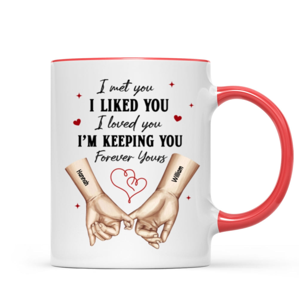 Personalized Couple Pinky Promise Hands,  Gift, Anniversary Gift for Couples