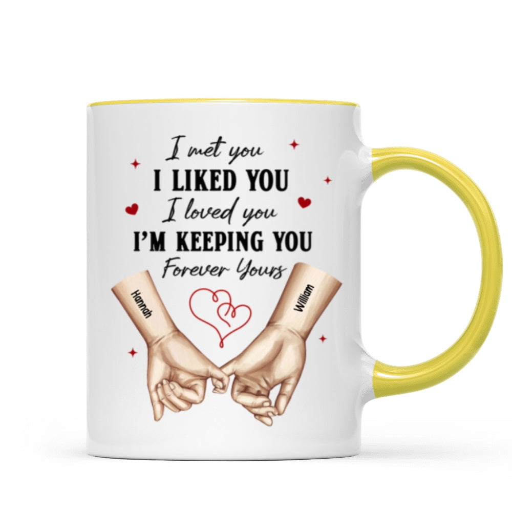 Personalized Couple Pinky Promise Hands,  Gift, Anniversary Gift for Couples