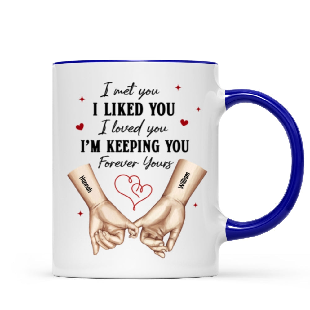 Personalized Couple Pinky Promise Hands,  Gift, Anniversary Gift for Couples