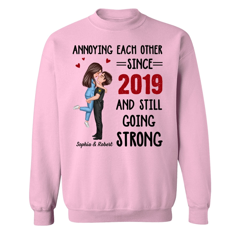 Annoying Each Other Couple Valentine‘s Day Gifts by Occupation Gift For Her Gift For Him Firefighter, Nurse, Police Officer Personalized Shirt